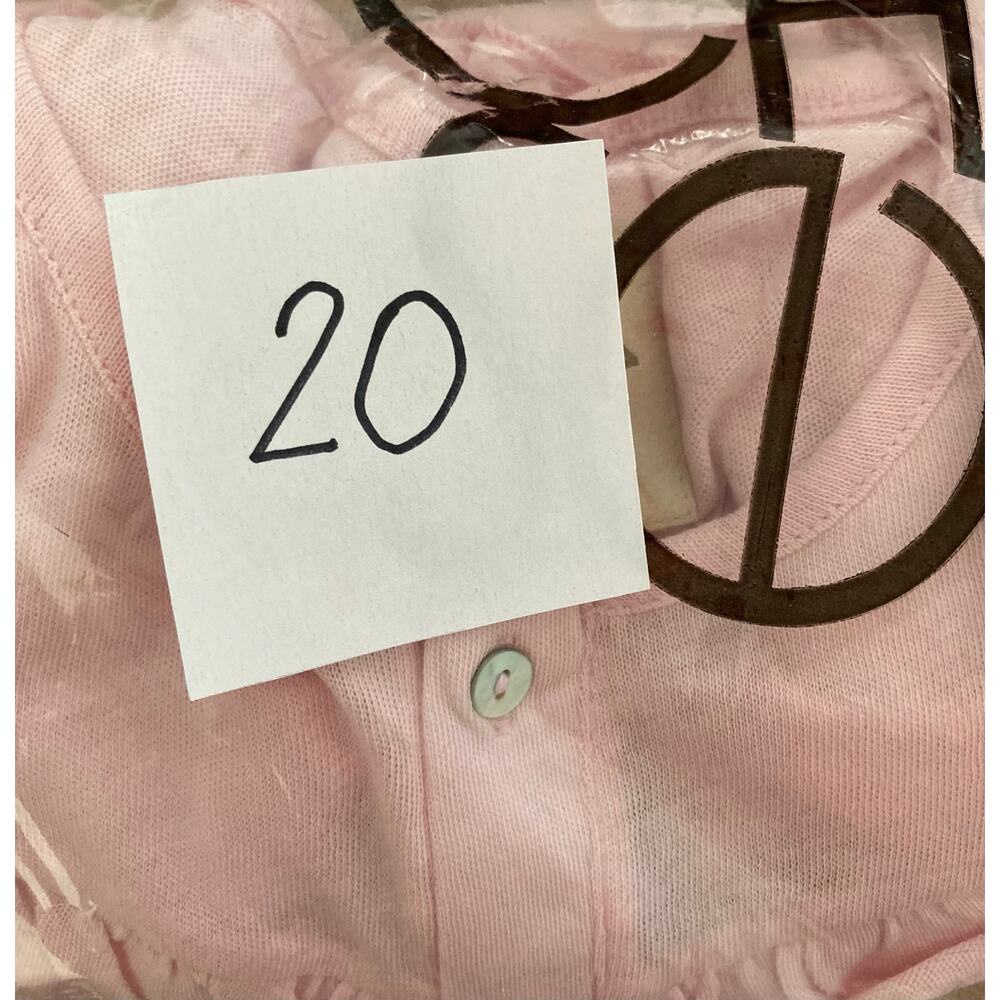 NWT Chaser 100% Cotton Button Up Top Pink Medium Coquette - Picture 9 of 9